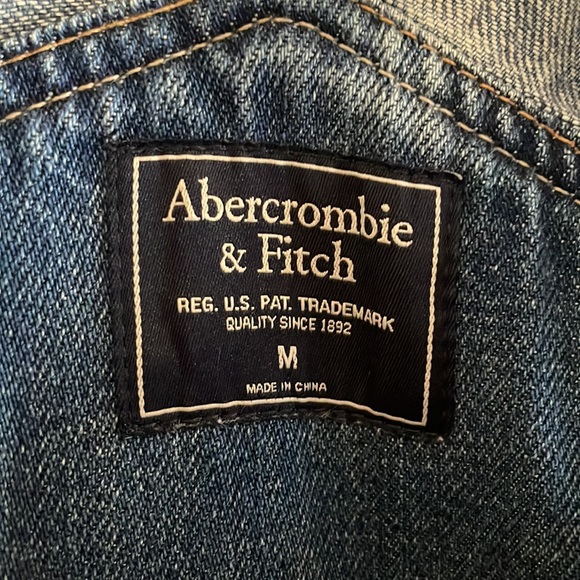 Abercrombie & Fitch Distressed Denim Overalls Medium - Picture 6 of 7